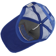 Load image into Gallery viewer, Blue western vintage trucker cap
