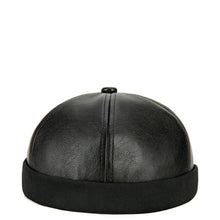 Load image into Gallery viewer, Leather brimless cap
