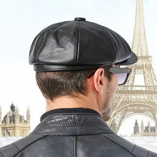 Load image into Gallery viewer, Leather flat cap
