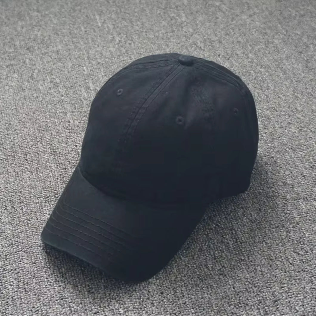 Black plain baseball cap