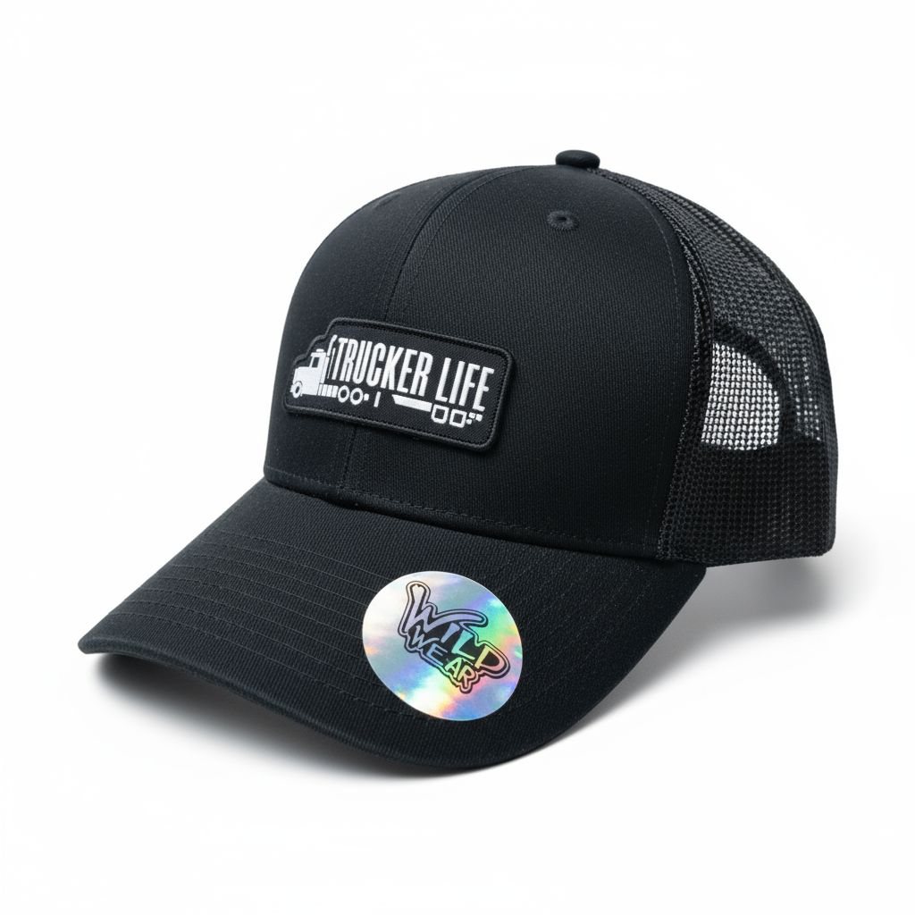 Trucker Life Black Mesh Cap