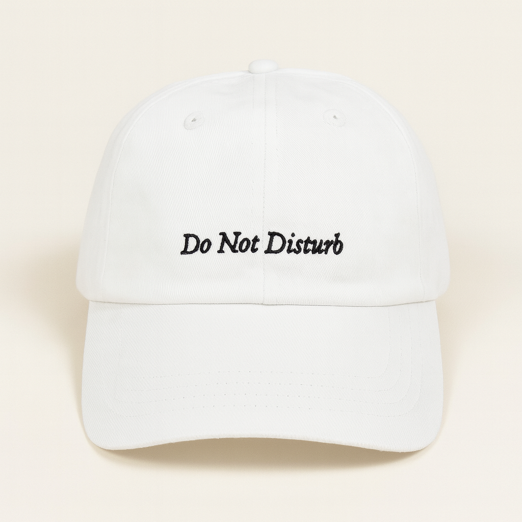 Minimal White Cap – Do Not Disturb