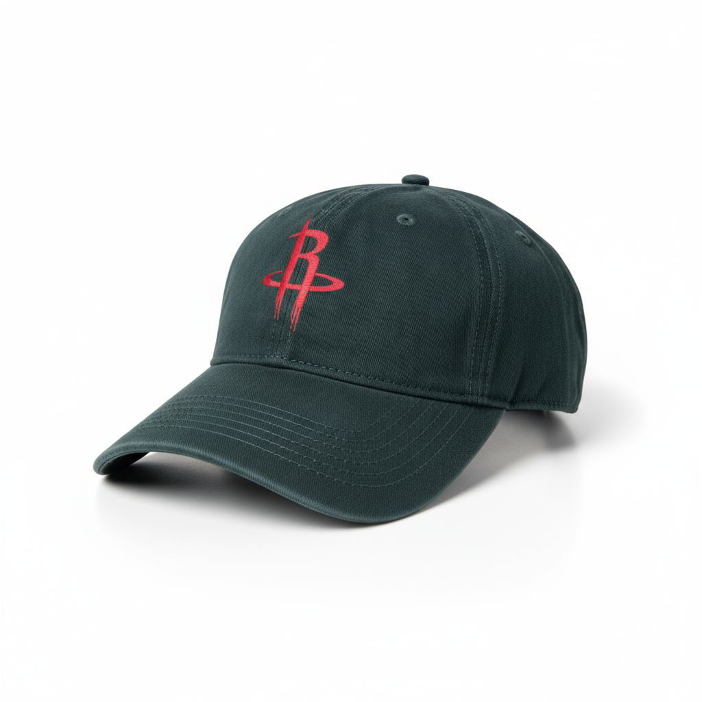 Houston Rockets Logo Cap – Dark Green/Red