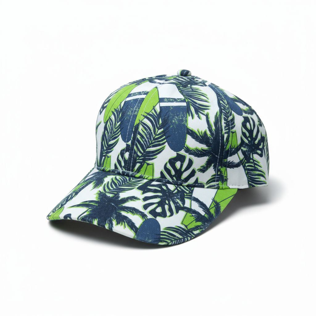 Tropical Surfboard Print Cap