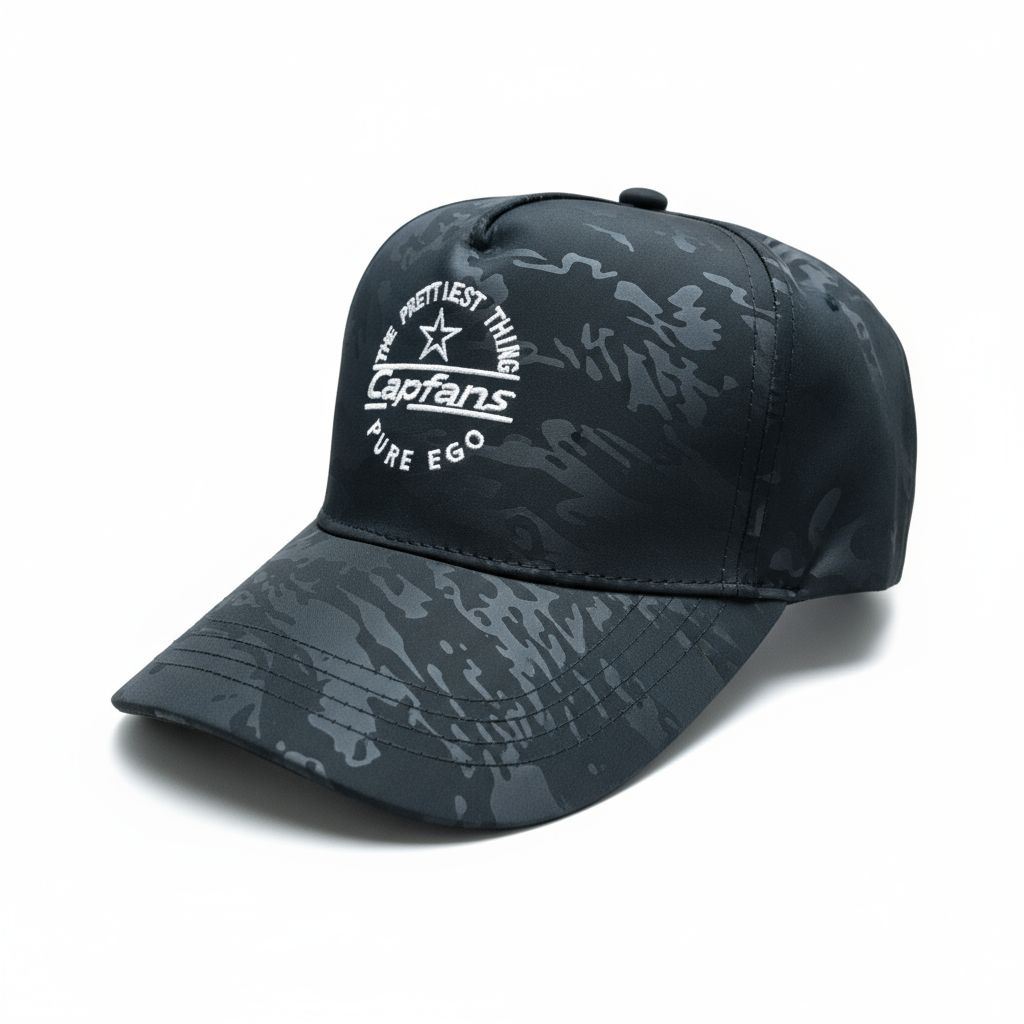 Capfans Pure Ego Camo Cap – Black