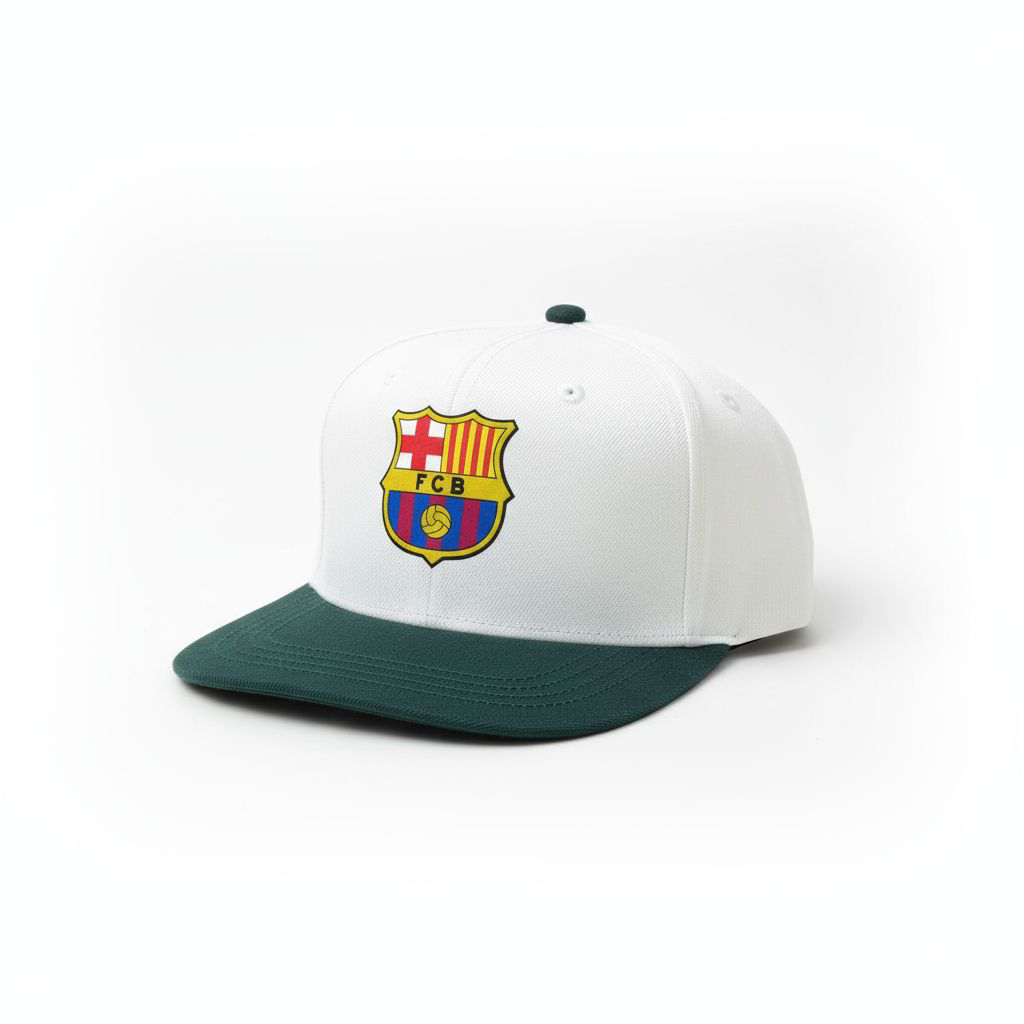 FC Barcelona White & Green Snapback Cap