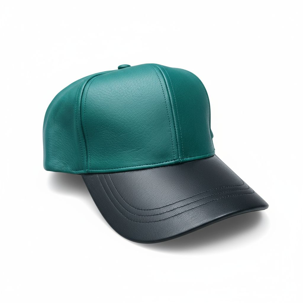 Green Luxe Leather Hat