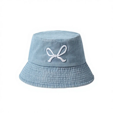 Load image into Gallery viewer, The Coquette Denim Bucket Hat

