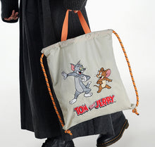 Load image into Gallery viewer, Tom and Jerry™ Original Disney "Perfect Harmony" Drawstring Tote Backpack
