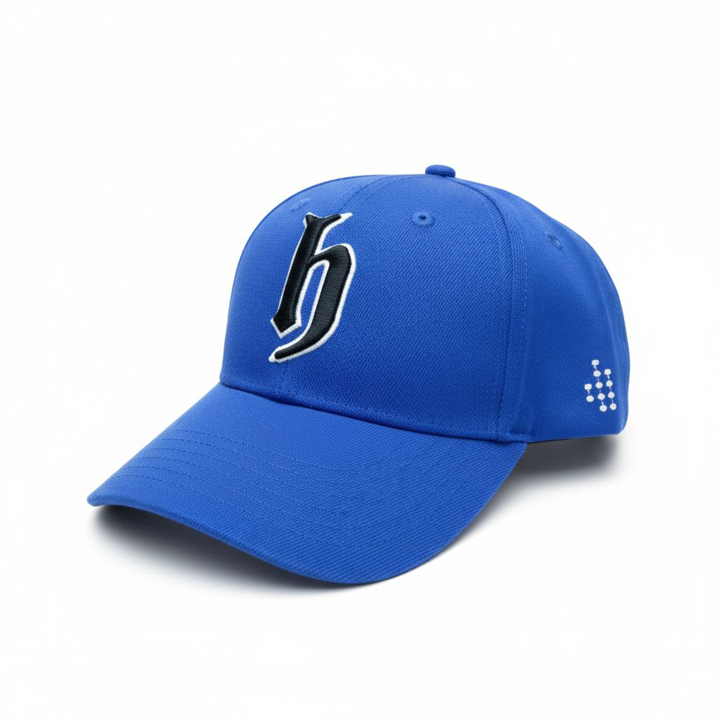 H Initial Logo Cap – Blue