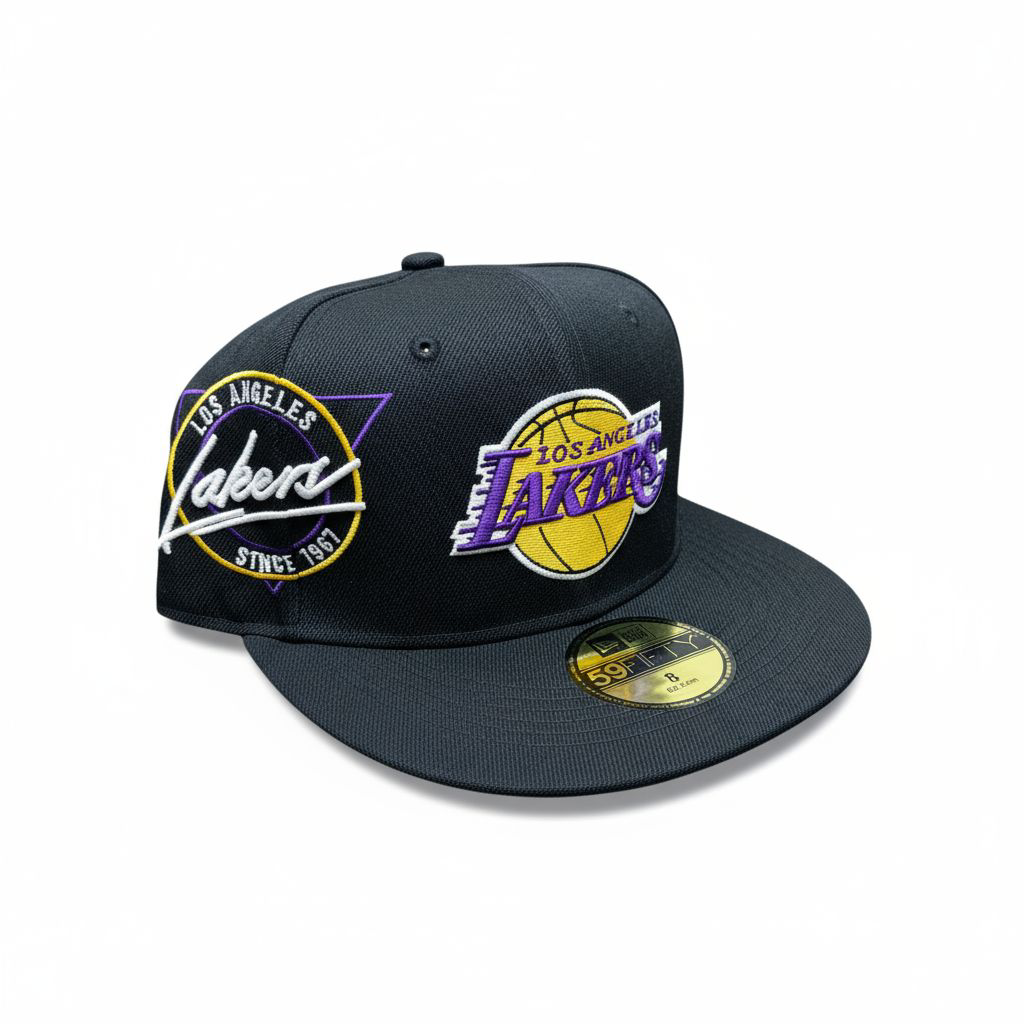 Los Angeles Lakers Black 59FIFTY Fitted Cap