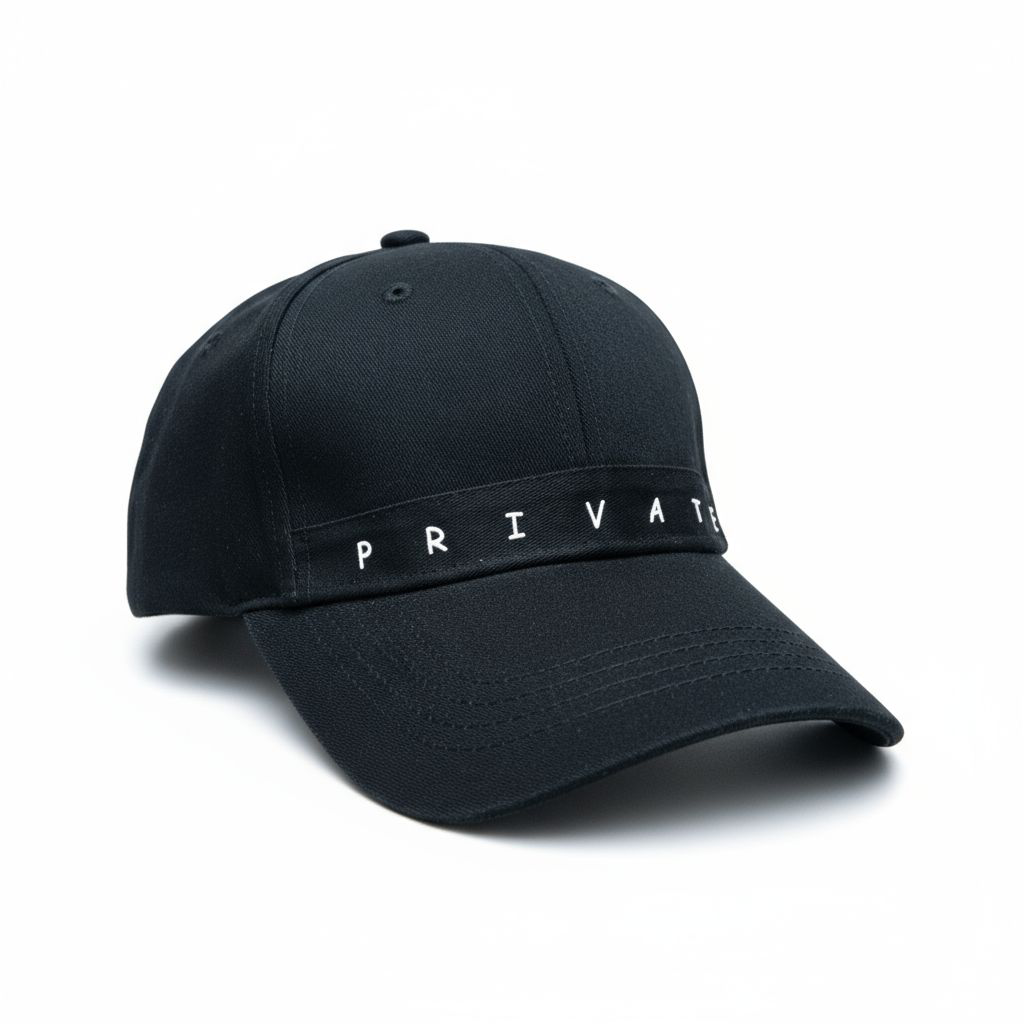 Black Private Statement Cap