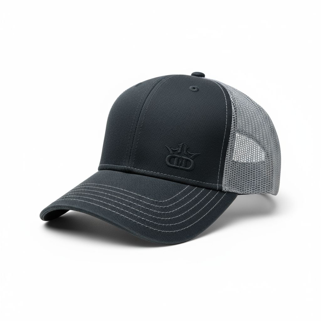 Two-Tone Trucker Cap with Tonal Crown