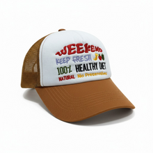Load image into Gallery viewer, "Weekend Healthy Diet" Embroidered Trucker
