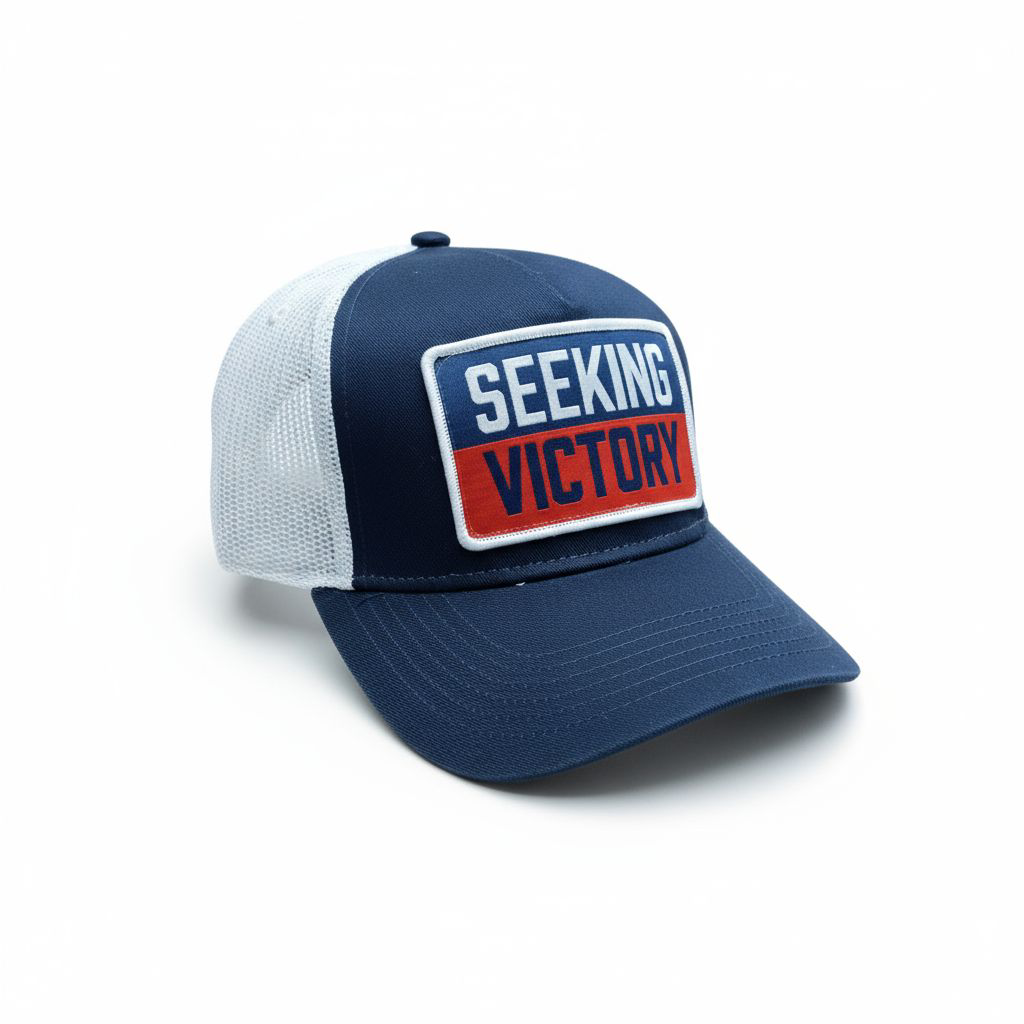 Seeking Victory Trucker Cap – Navy/White
