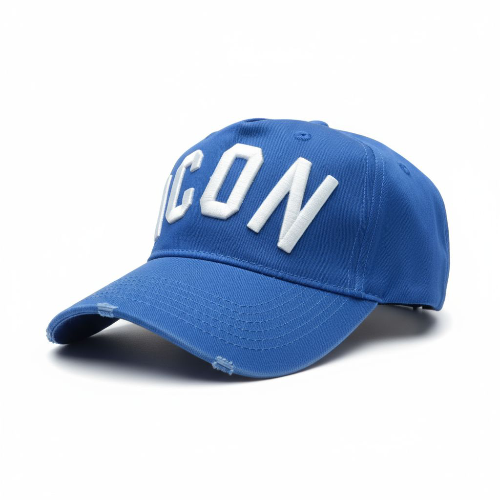 Dsquared2 'ICON' Embroidered Baseball Cap - Blue