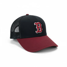 Load image into Gallery viewer, Boston Red Sox Inspired Two-Tone Mesh Trucker Hat
