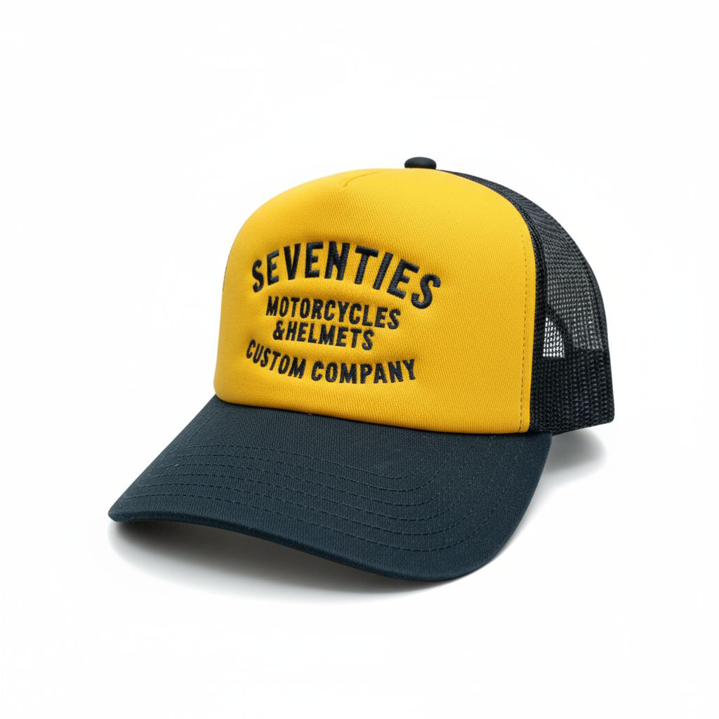 Seventies Custom Company Trucker Cap – Yellow/Black