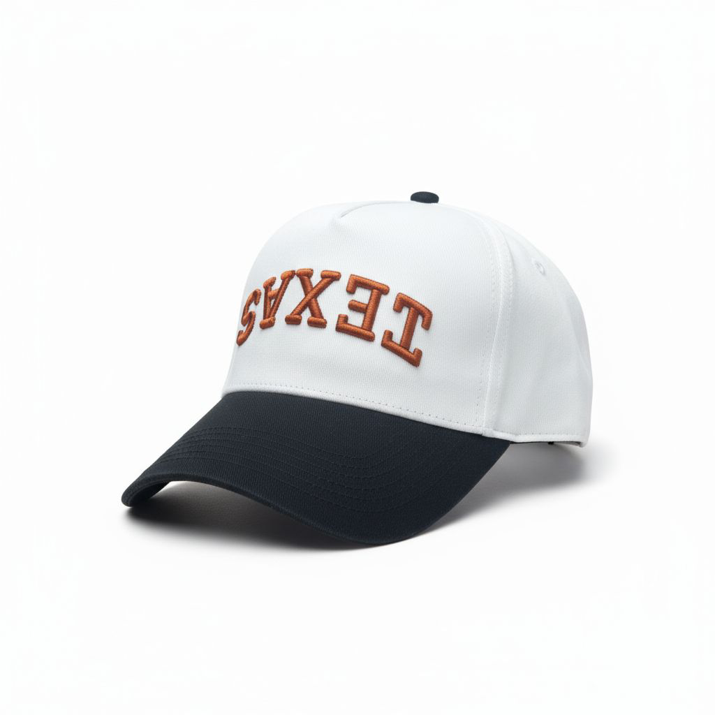 Varsity 'TEXAS' Cap (White/Black)