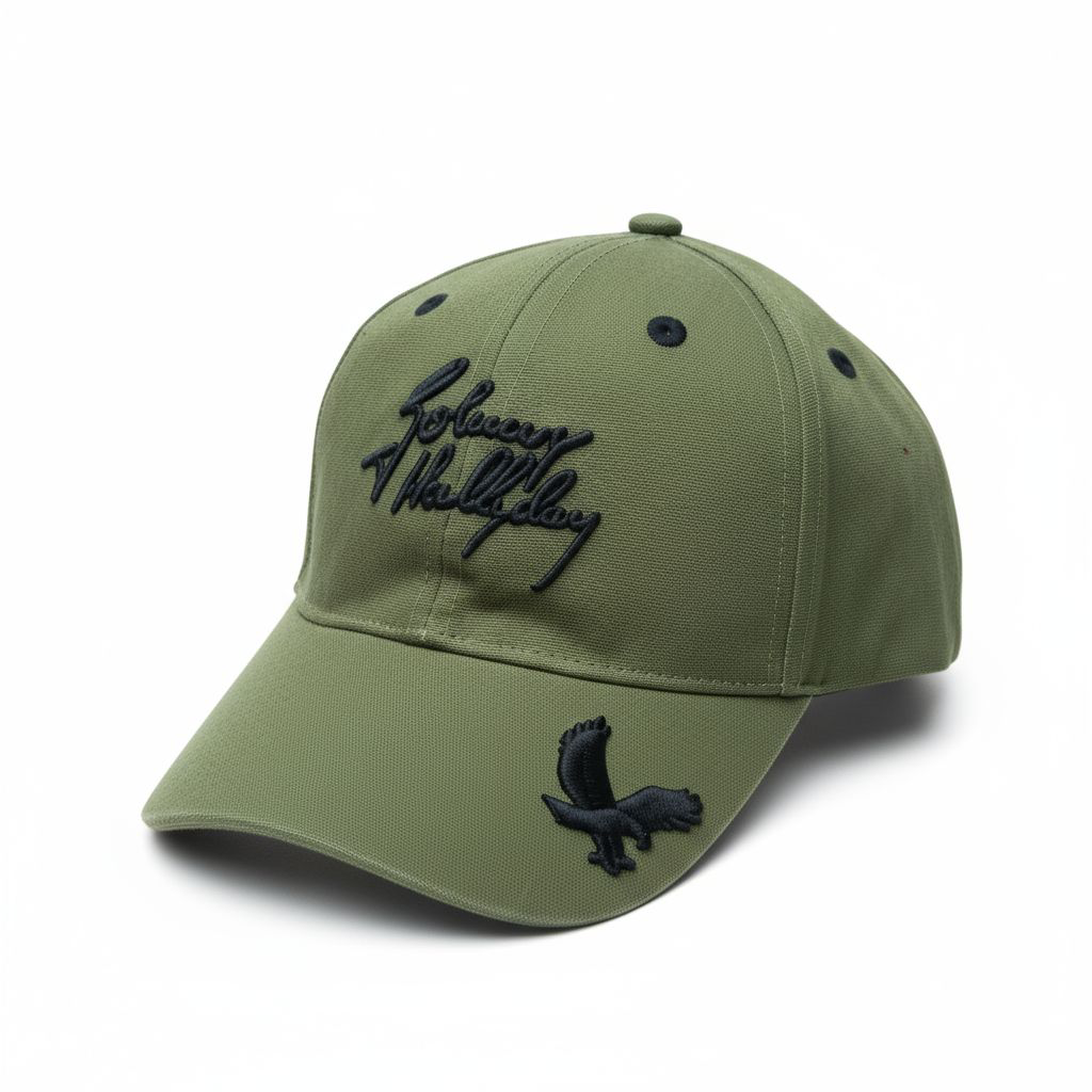 OVO Olive Signature Cap – Embroidered Black Logo