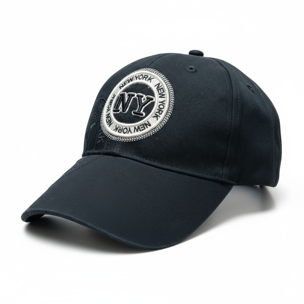NY Circle Patch Cap – Black