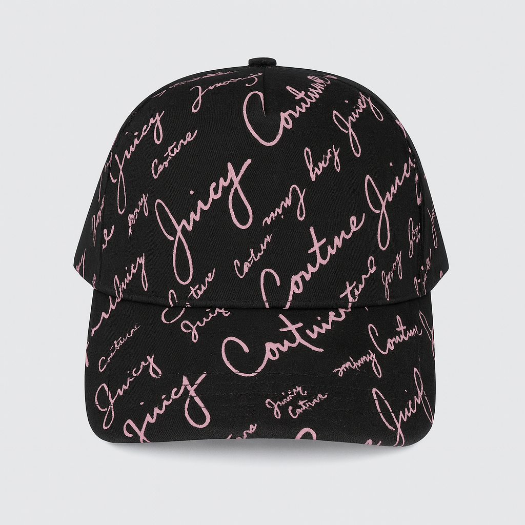 Juicy Couture Script Cap – Black & Pink