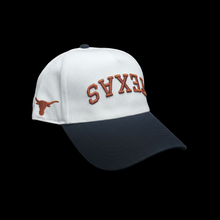 Load image into Gallery viewer, Varsity &#39;TEXAS&#39; Cap (White/Black)
