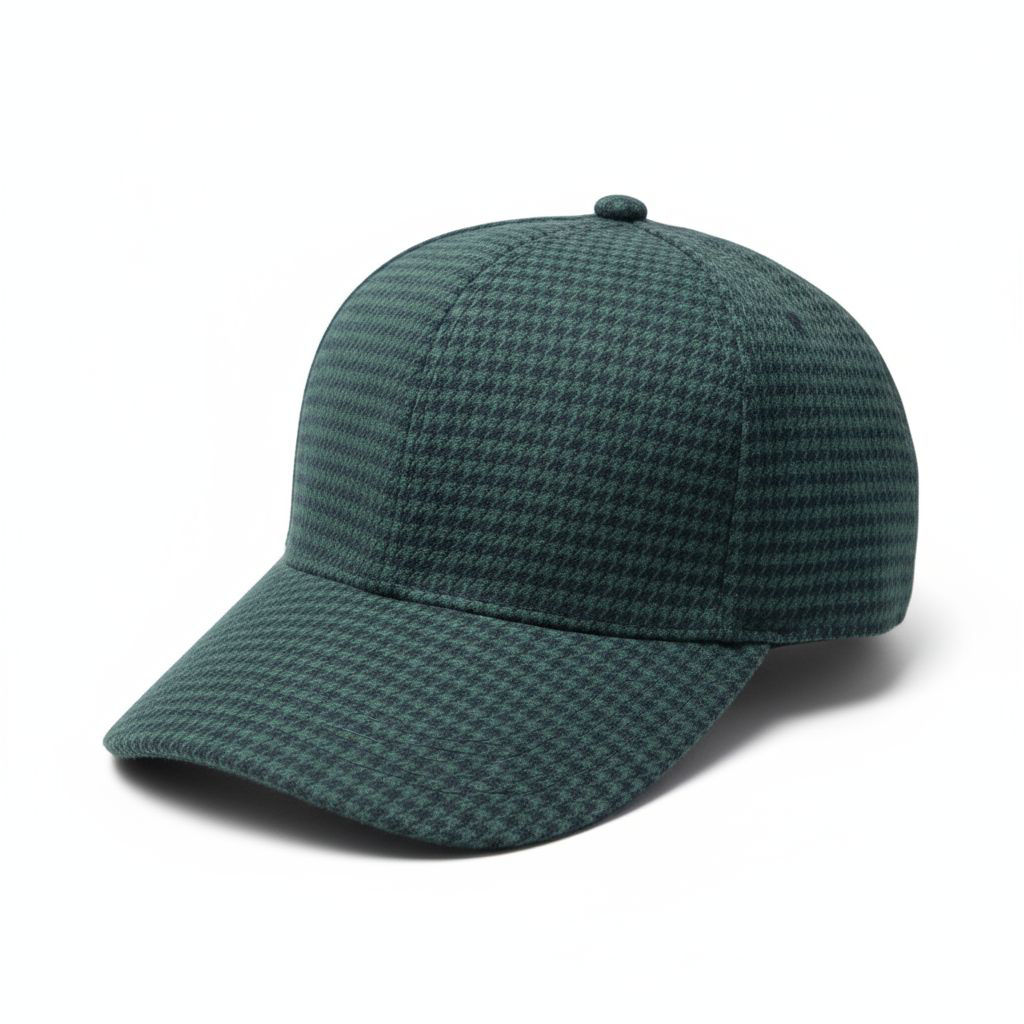 Green Check Cap