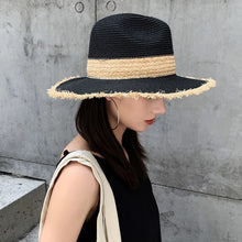 Load image into Gallery viewer, Straw hat with braids details
